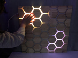 Touch Interactive Honeycomb Panel, Wall Mounted