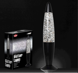 GLITTER LAMP - SILVER / BLACK - SENsory Toys4U